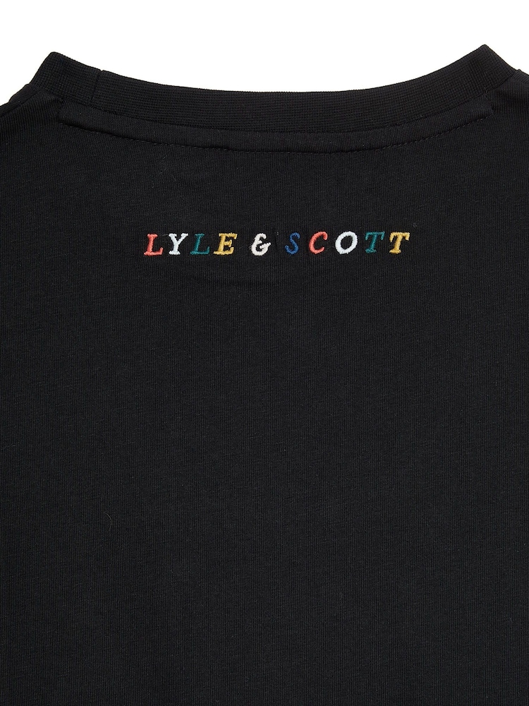 Lyle & Scott Black Embroidery 100% Cotton T-Shirt - Image 3 of 3