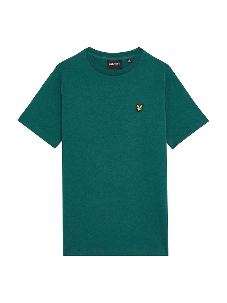 Lyle & Scott Green Plain 100% Cotton T-Shirt - Image 1 of 3
