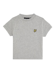 Lyle & Scott Grey Plain 100% Cotton T-Shirt - Image 1 of 3