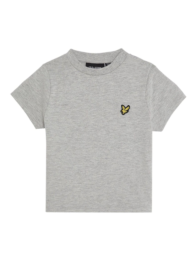 Lyle & Scott Grey Plain 100% Cotton T-Shirt - Image 1 of 3