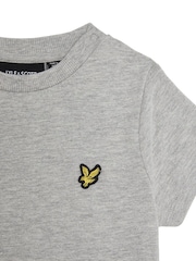 Lyle & Scott Grey Plain 100% Cotton T-Shirt - Image 2 of 3