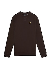 Lyle & Scott Brown Crew Neck 100% Cotton Sweatshirt - Image 1 of 3