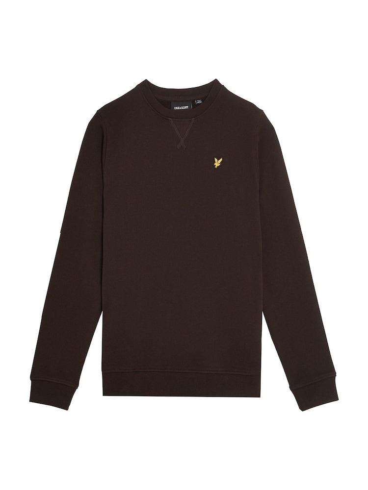 Lyle & Scott Brown Crew Neck 100% Cotton Sweatshirt - Image 1 of 3