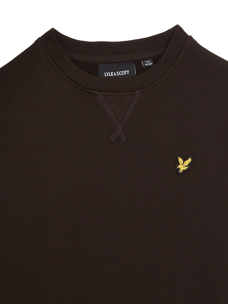 Lyle & Scott Brown Crew Neck 100% Cotton Sweatshirt - Image 2 of 3