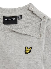Lyle & Scott Grey 100% Cotton Crew Neck and Joggers Set - Image 2 of 3