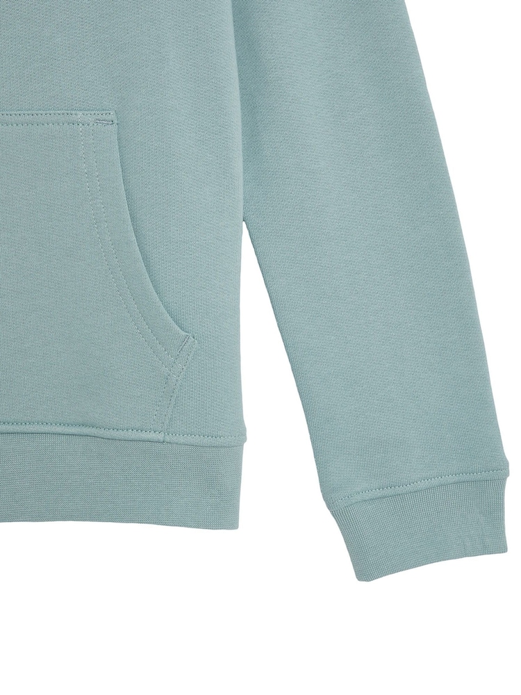 Lyle & Scott Blue 100% Cotton Pull-Over Hoodie - Image 3 of 3