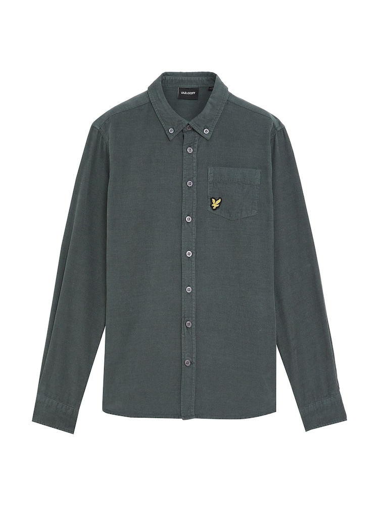 Lyle & Scott Blue Needle Corduroy 100% Cotton Shirt - Image 1 of 3