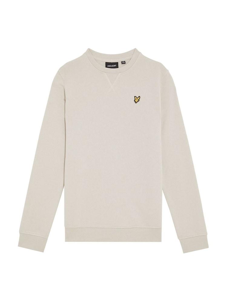 Lyle & Scott Cream Crew Neck 100% Cotton Sweatshirt - Image 1 of 3