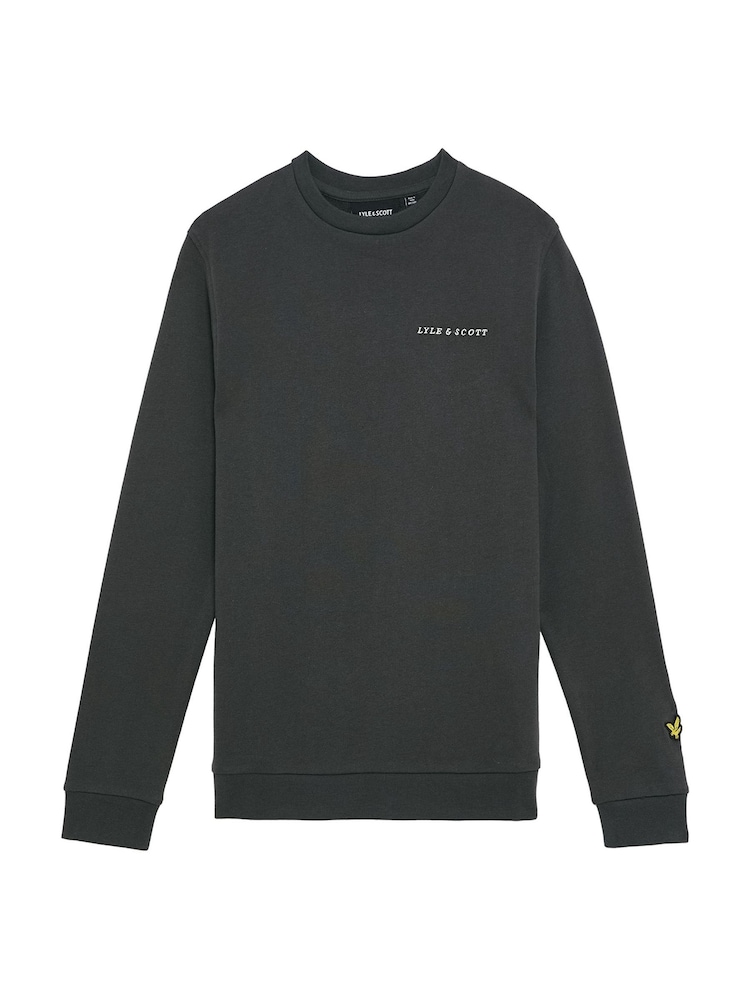Lyle & Scott Grey Script Crew Neck 100% Cotton Sweatshirt - Image 1 of 3