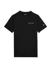 تيشِرت قطن 100% مطرَّز بشعار نصي من Lyle & Scott - صورة 1 من 3