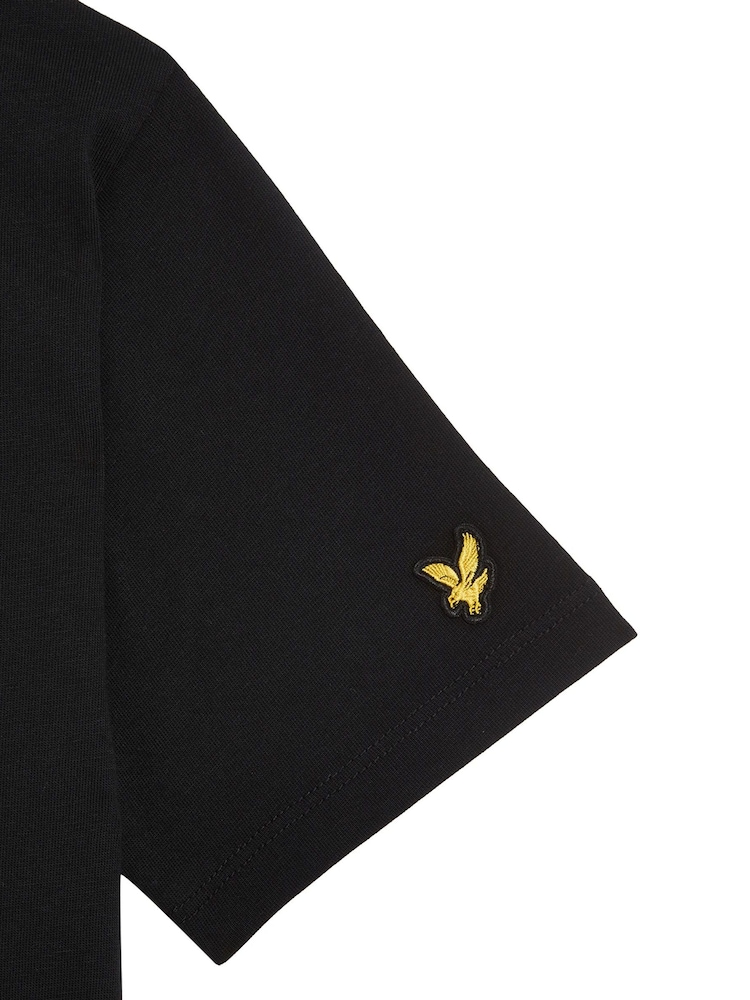 تيشِرت قطن 100% مطرَّز بشعار نصي من Lyle & Scott - صورة 3 من 3