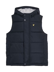 Lyle & Scott Blue Padded Hooded Gilet - Image 1 of 4