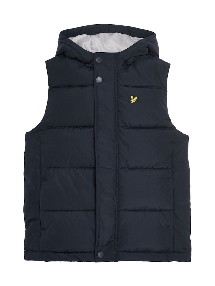 Lyle & Scott Blue Padded Hooded Gilet - Image 1 of 4
