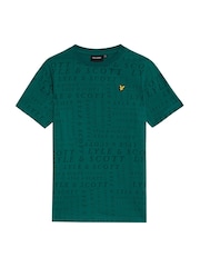 Lyle & Scott Green Printed 100% Cotton T-Shirt - Image 1 of 3