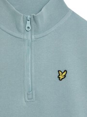 Lyle & Scott Blue Quarter Zip 100% Cotton Pull-Over Sweat Shirt - Image 2 of 3