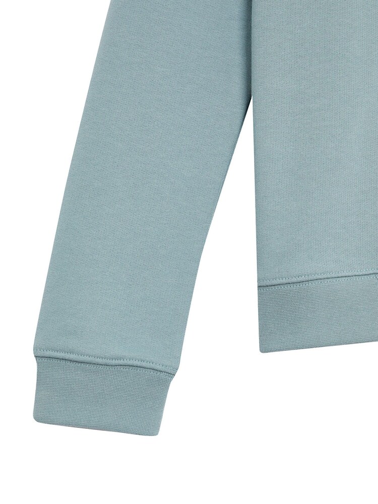 Lyle & Scott Blue Quarter Zip 100% Cotton Pull-Over Sweat Shirt - Image 3 of 3