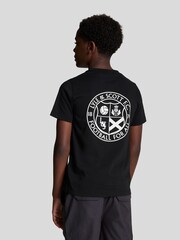 Lyle & Scott Black Football Logo 100% Cotton T-Shirt - Image 2 of 7
