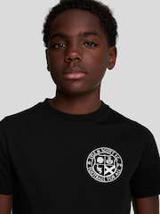 Lyle & Scott Black Football Logo 100% Cotton T-Shirt - Image 4 of 7