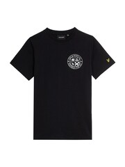 Lyle & Scott Black Football Logo 100% Cotton T-Shirt - Image 5 of 7