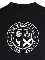 Lyle & Scott Black Football Logo 100% Cotton T-Shirt - Image 7 of 7