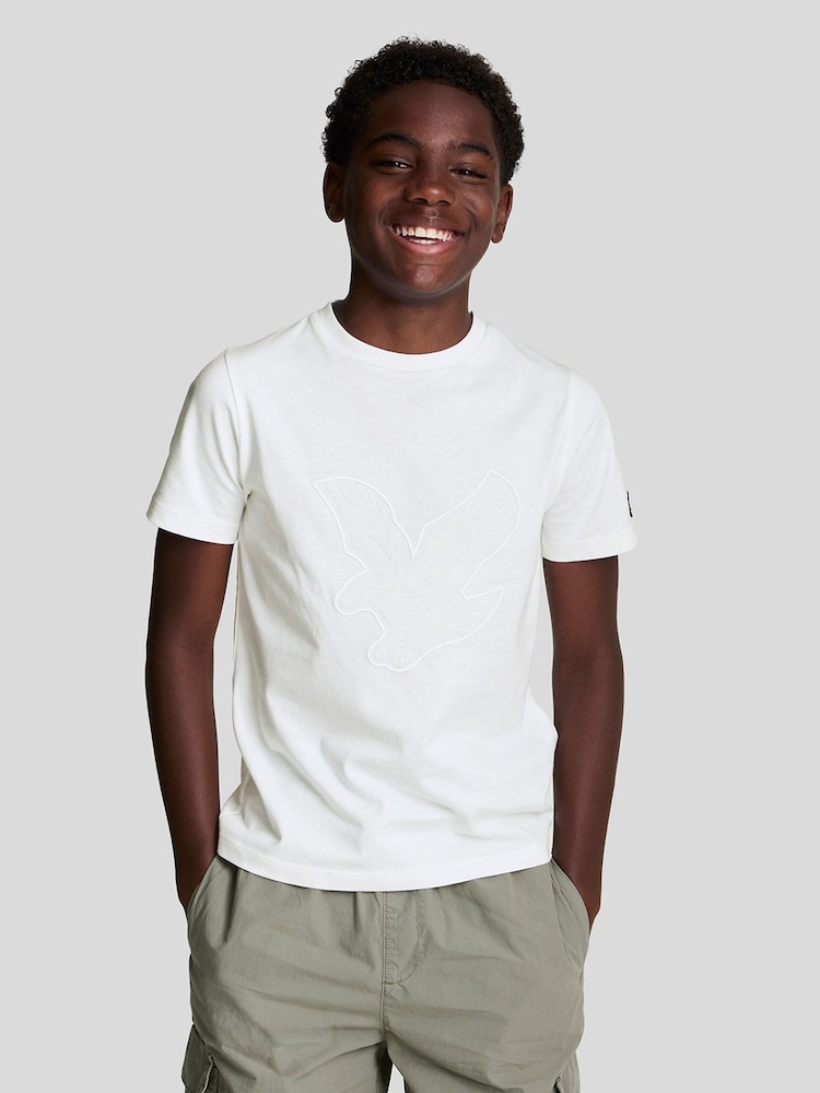 Lyle & Scott White Graphic Eagle 100% Cotton T-Shirt - Image 1 of 7