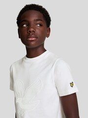Lyle & Scott White Graphic Eagle 100% Cotton T-Shirt - Image 4 of 7