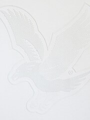 Lyle & Scott White Graphic Eagle 100% Cotton T-Shirt - Image 6 of 7