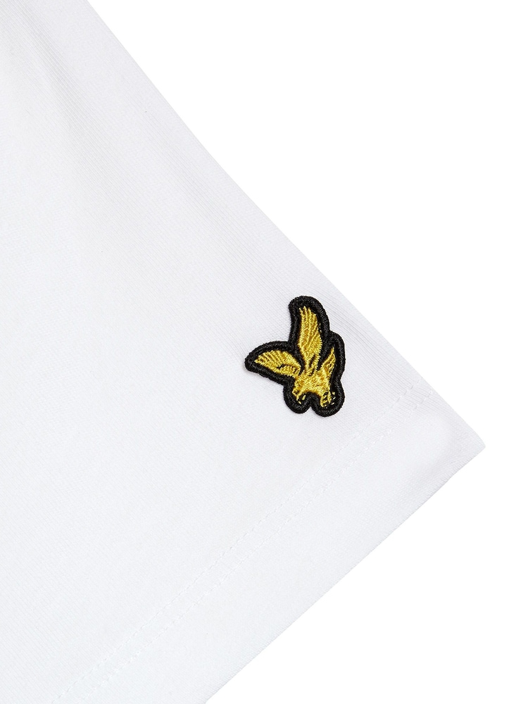 Lyle & Scott White Graphic Eagle 100% Cotton T-Shirt - Image 7 of 7