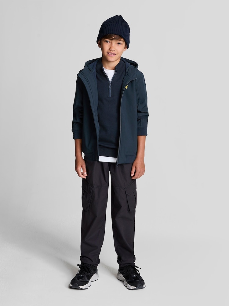 Lyle & Scott Blue SoftShell Hooded Jacket - Image 2 of 7
