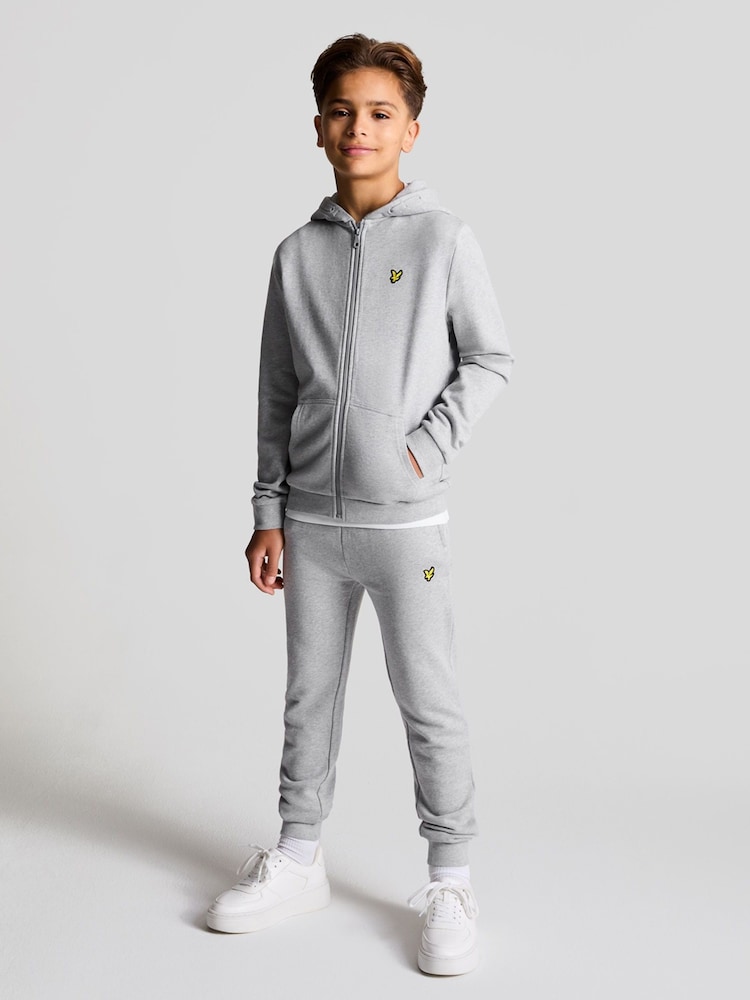 Lyle & Scott Grey Zip Through 100% Cotton Hoodie - Image 2 of 5 Lyle & Scott Grey Zip Through 100% Cotton Hoodie - Image 2 of 5