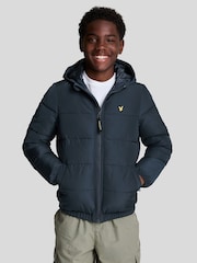 Lyle & Scott Blue Quilted Puffer Coat - Image 1 of 7