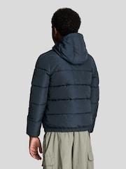 Lyle & Scott Blue Quilted Puffer Coat - Image 2 of 7