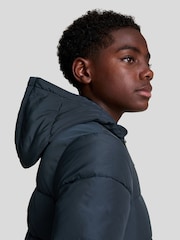 Lyle & Scott Blue Quilted Puffer Coat - Image 4 of 7