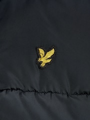 Lyle & Scott Blue Quilted Puffer Coat - Image 6 of 7