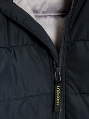 Lyle & Scott Blue Quilted Puffer Coat - Image 7 of 7