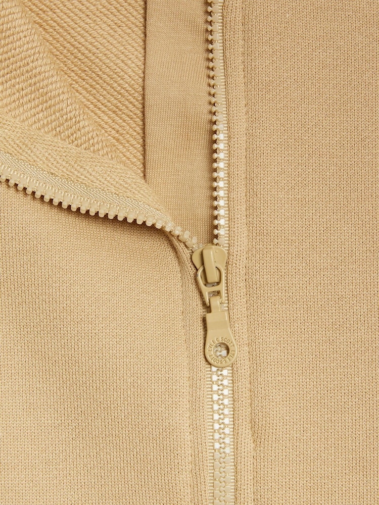 Lyle & Scott Brown Zip Through 100% Cotton Hoodie and Joggers Set - Image 3 of 3