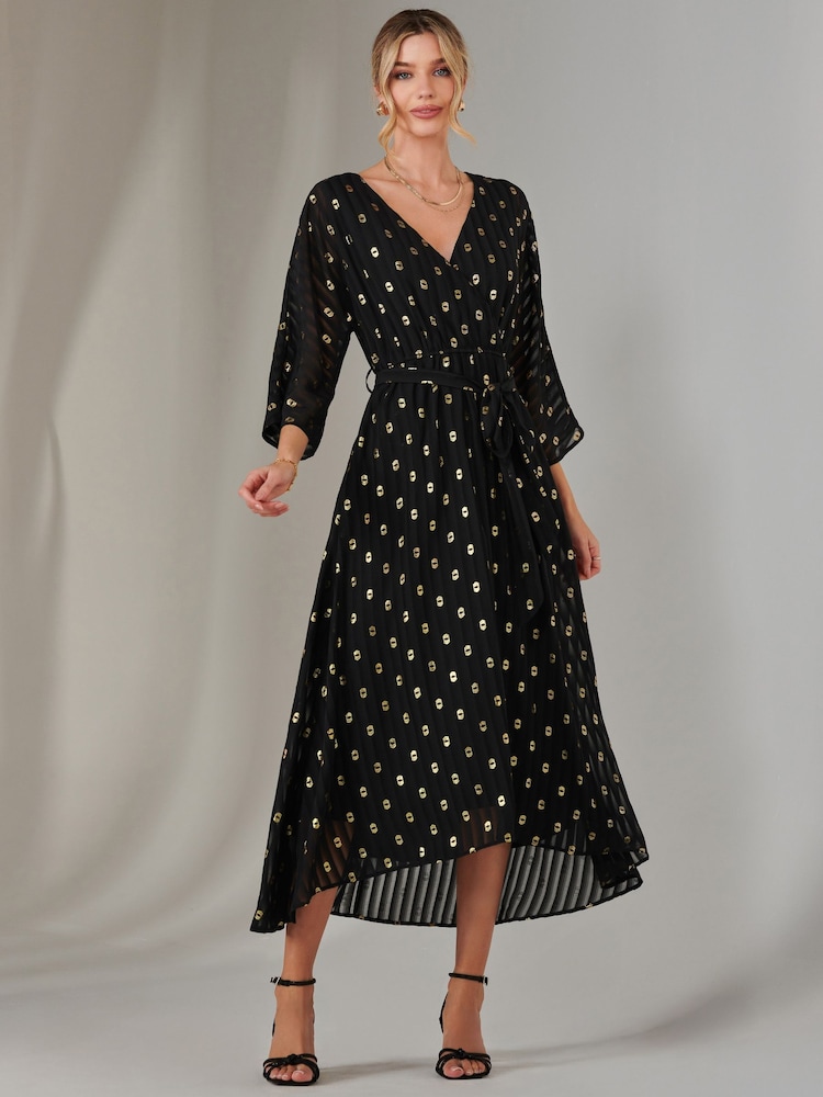 Vestido de gasa lisa con lunares dorados de Jolie Moi - Imagen 1 de 5 Vestido de gasa lisa con lunares dorados de Jolie Moi - Imagen 1 de 5