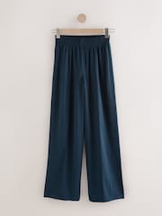 Navy Side Stitch Wide Leg Trousers - Image 6 of 8