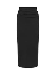 PixieGirl Petite Black Fold Over Waist Maxi Skirt - Image 5 of 5
