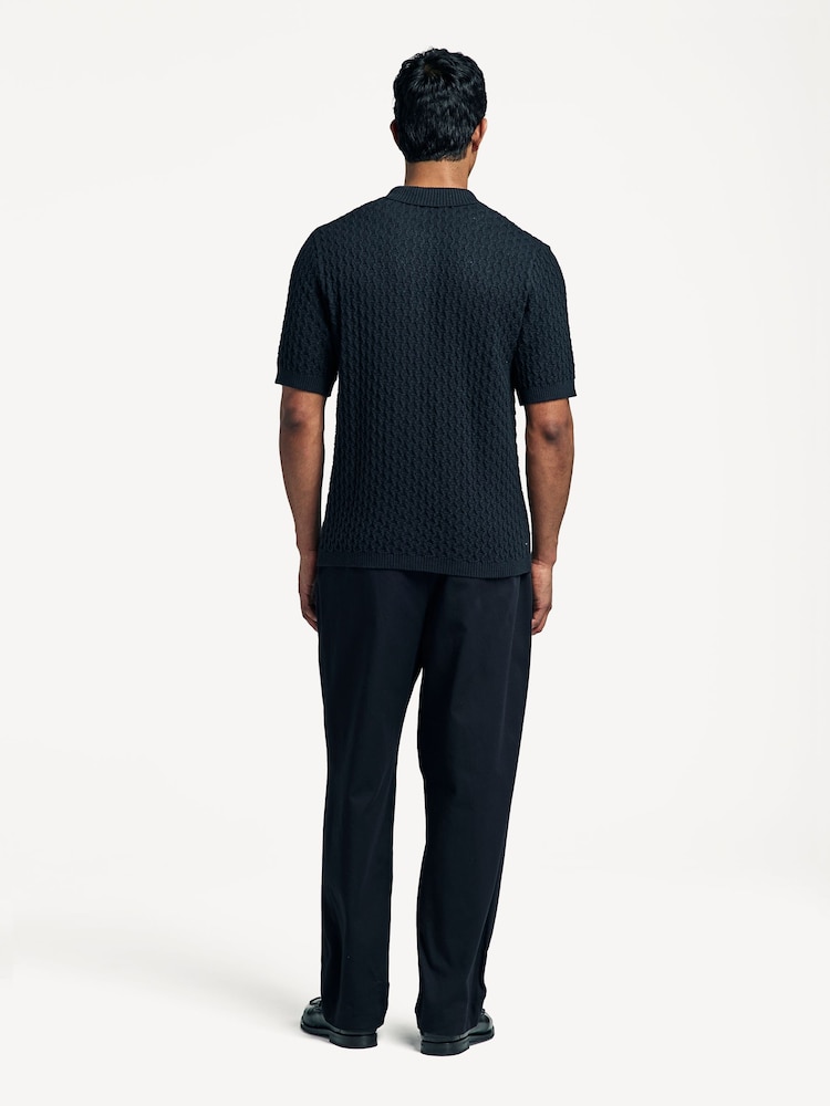 Les Deux Black Gespertus Short Sleeve Knit Shirt - Image 2 of 9