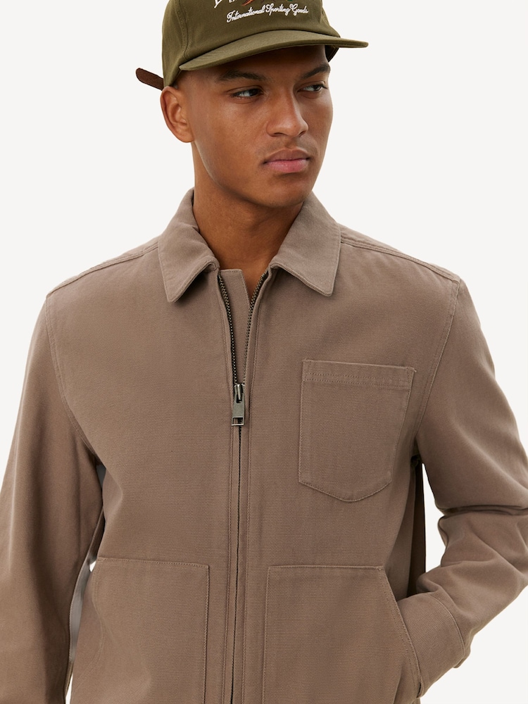 Les Deux Brown Robert Canvas Workwear Jacket - Image 5 of 5