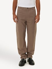 Les Deux Brown Ryder Double Front Panel Carpenter Trousers - Image 1 of 5