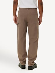 Les Deux Brown Ryder Double Front Panel Carpenter Trousers - Image 2 of 5
