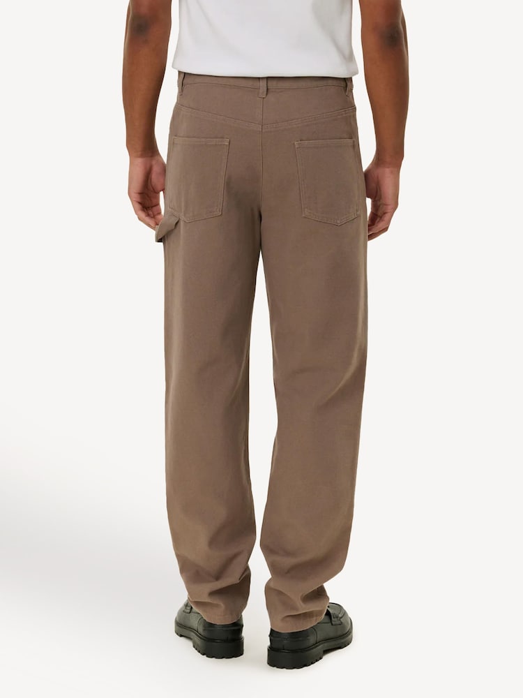 Les Deux Brown Ryder Double Front Panel Carpenter Trousers - Image 2 of 5