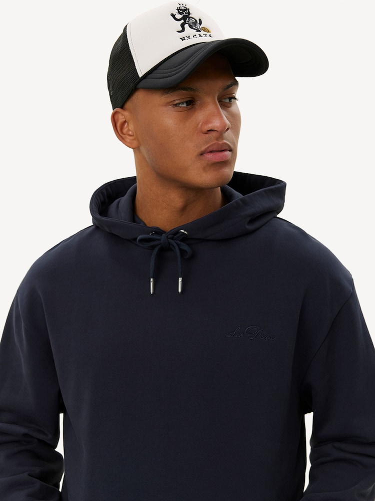 Les Deux Blue Crew Logo Hoodie - Image 7 of 7
