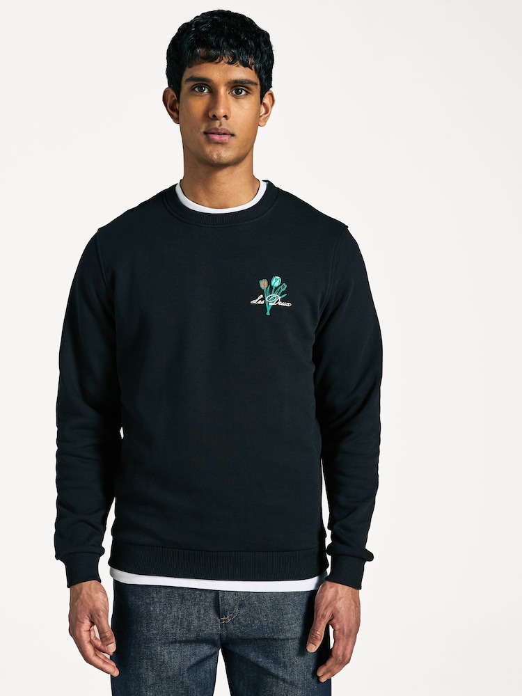 Les Deux Black Bruno Café Artwork Sweatshirt - Image 1 of 8