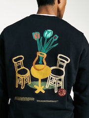 Les Deux Black Bruno Café Artwork Sweatshirt - Image 6 of 8