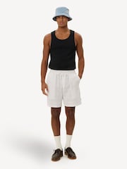 Les Deux Cream Charlie Check Patterned Shorts - Image 3 of 5