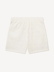 Les Deux Cream Charlie Check Patterned Shorts - Image 7 of 7