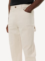 Les Deux Cream Ryder Double Front Panel Carpenter Trousers - Image 5 of 8